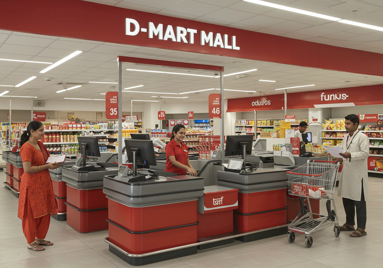 Modern checkout and booking service at D-Mart Mall
